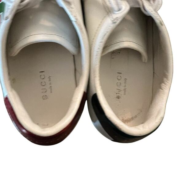 Gucci Ace Interlocking G Sneakers White Leather Low Top Logo EU 36 US 6 - Picture 9 of 12